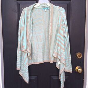 Francesca's Blue Aztec‎ Cardigan